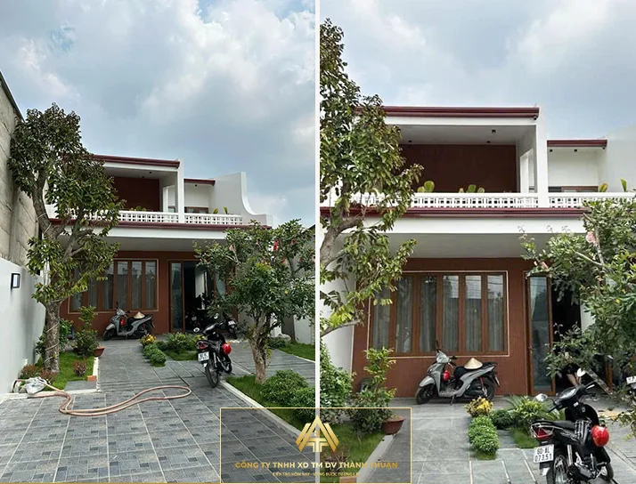 Thiết kế thi công trọn gói nhà cấp 4 2 tầng tại Nhơn Trạch