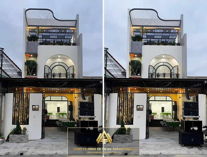 Công trình thiết kế thi công trọn gói nhà phố 2 tầng