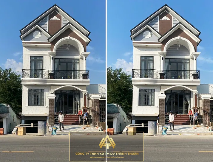 Công trình nhà phố 3 tầng mái thái tại Long Thành