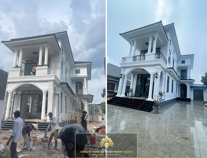 Công Trình Nhà Phố 3 Tầng Phong Cách Cổ Điển Tại Nhơn Trạch, Đồng Nai