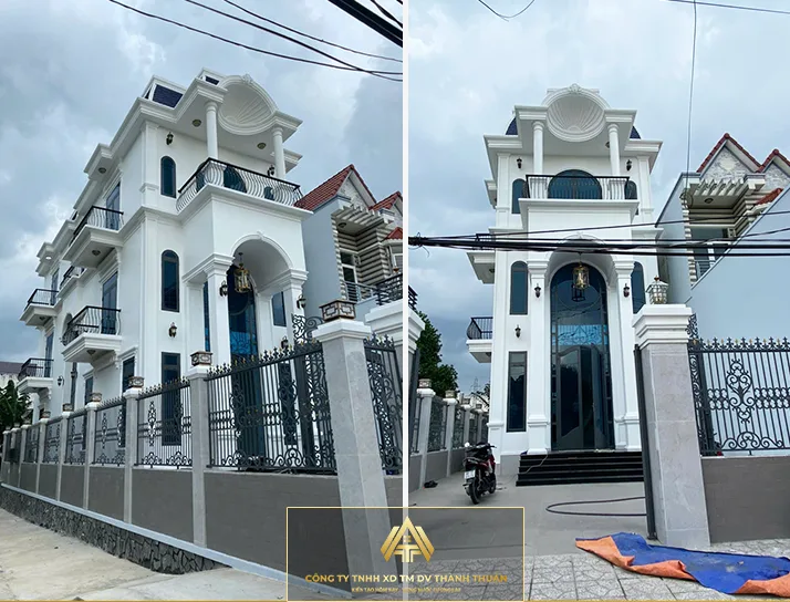 Công Trình Nhà Phố Tân Cổ Điển 3 Tầng Tại Nhơn Trạch, Đồng Nai